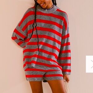 Free People Beach sweater and short set
